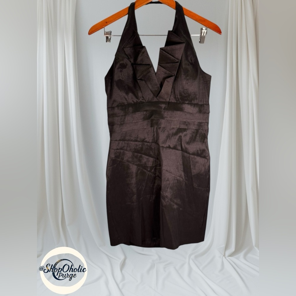 Black Dress with Ruffle Detail Sz L - Picture 3 of 7
